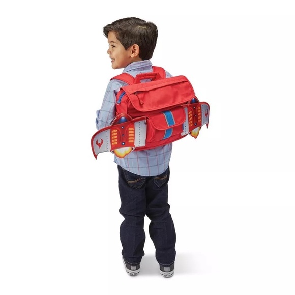 Bixbee Firebird Jet Plane Flyer Backpack 12x10 - Picture 1 of 2